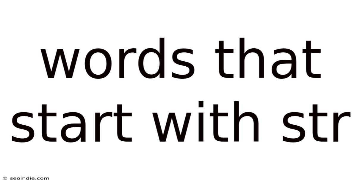 Words That Start With Str