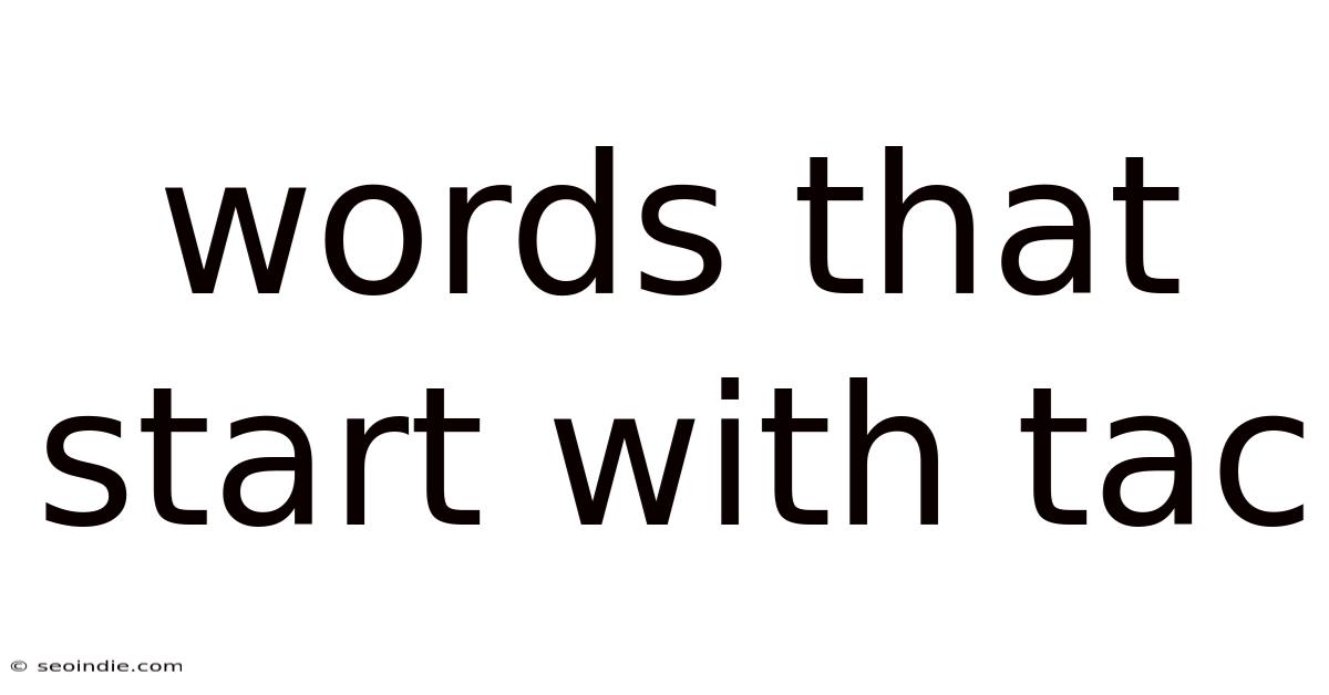Words That Start With Tac