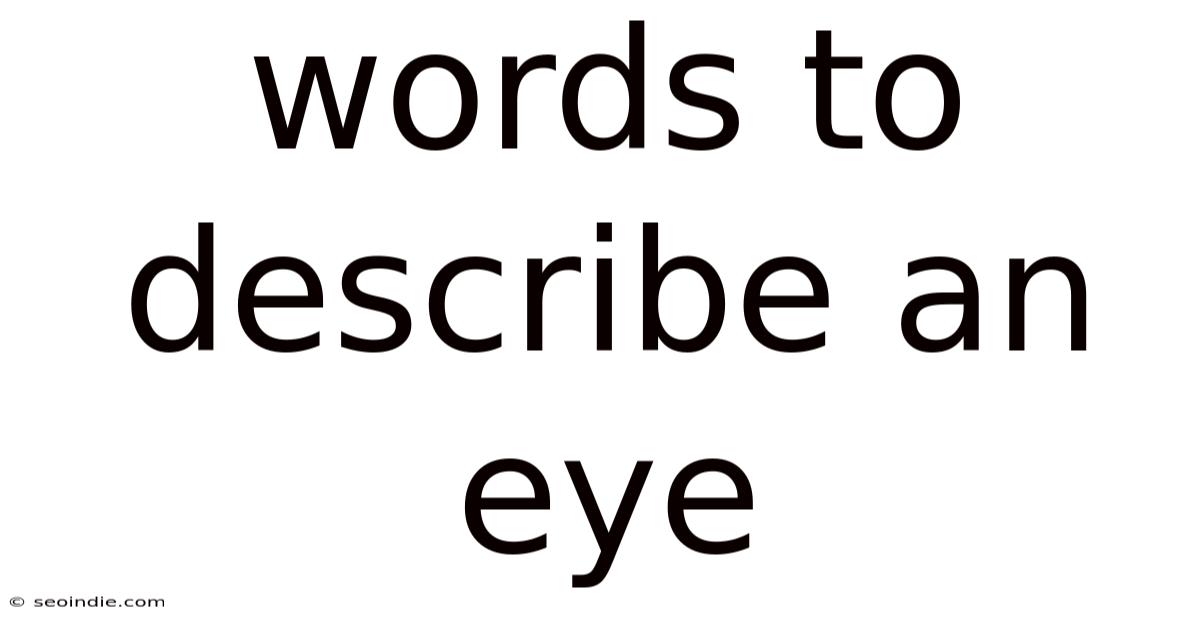 Words To Describe An Eye