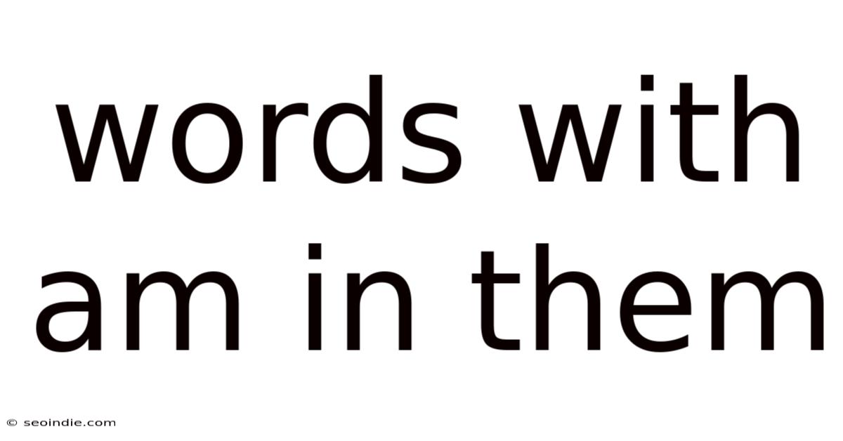 Words With Am In Them
