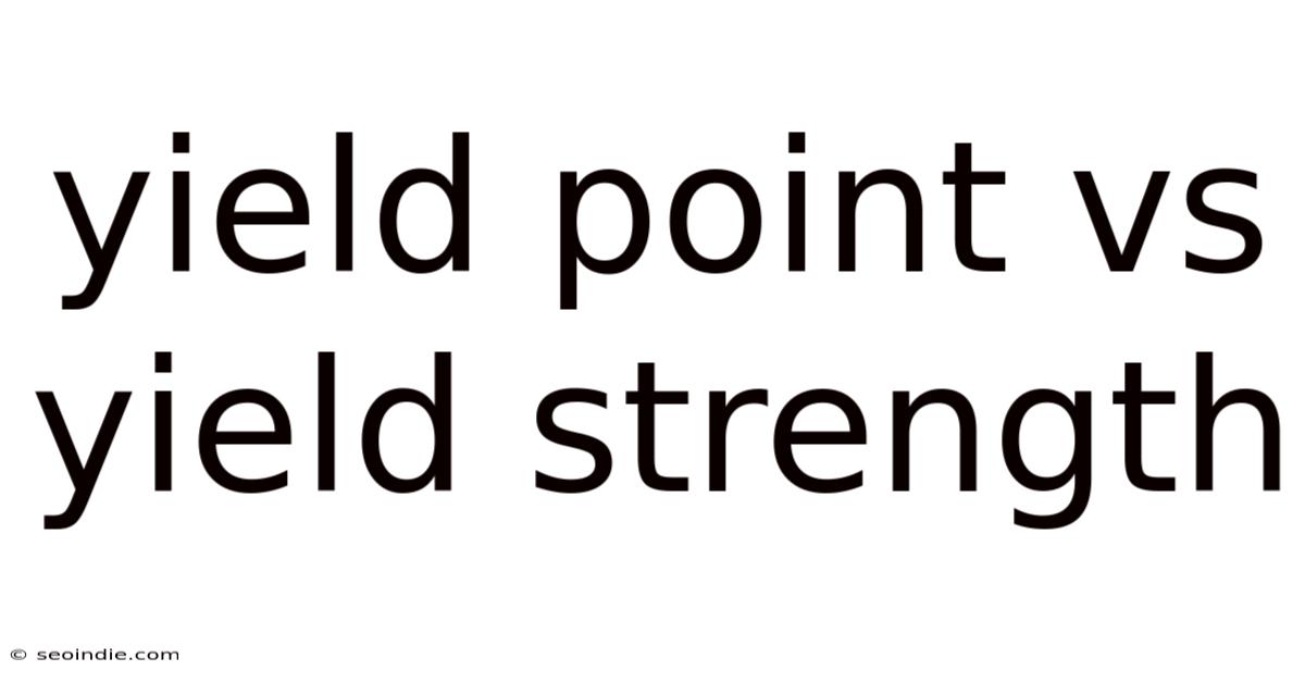 Yield Point Vs Yield Strength
